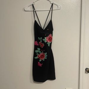 Fashion Nova black floral dress